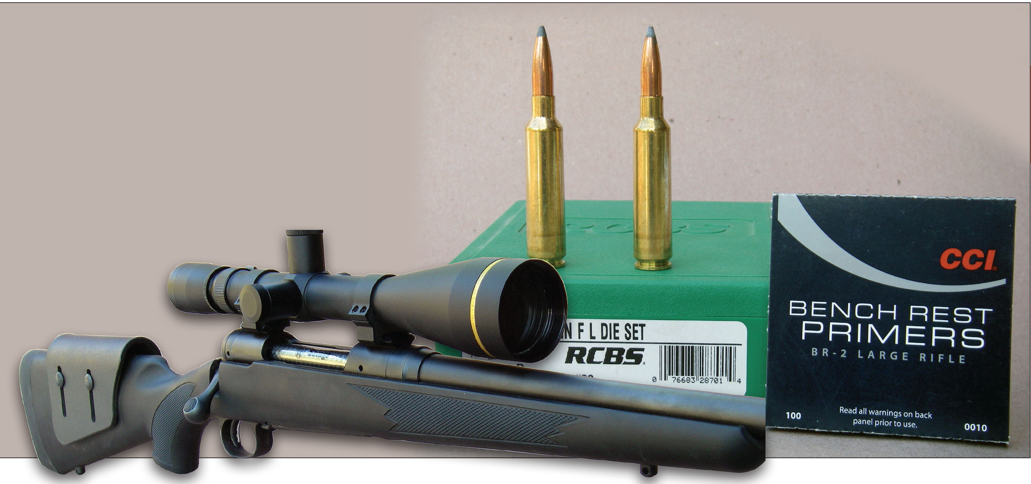 A Savage Model 111 Long Range Hunter and a Leupold VX-3i 6.5-20x 50mm scope were used to develop load data for the 6.5-284 Norma. The dies used are labeled 6.5MM-284 WIN, which can be used when loading  6.5-284 Norma ammunition.